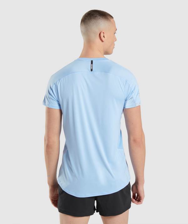 Panske Tricka Gymshark Speed Evolve Siva Modre | HC6593807